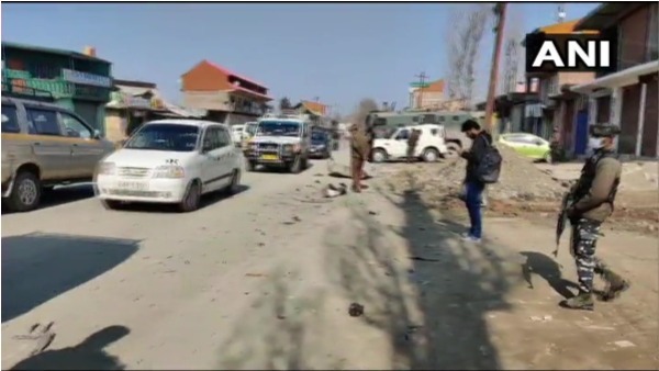 Jammu & Kashmir: A IED, kept by terrorists in a tipper vehicle, exploded Jammu & Kashmir: A IED, kept by terrorists in a tipper vehicle, exploded