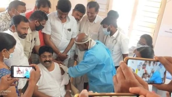 Andhra Governor and education minister takes first dose of COVID19 Vaccine