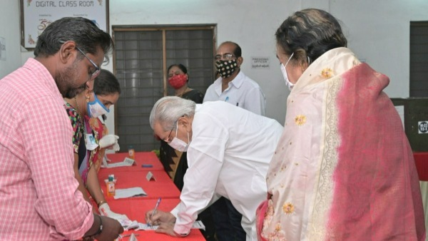 AP municipal elections : 32 percent votes polled at 11AM, Governor, Minister cast Votes AP municipal elections : 32 percent votes polled at 11AM, Governor, Minister cast Votes