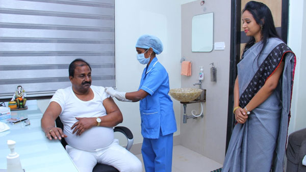 Kurnool: Andhra BJP Chief Somu Veerraju took his first dose of Covid Vaccine