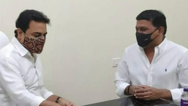 ganta srinivasa rao meets ktr and invited him to vizag to support agitation against privatisation of steel plant ganta srinivasa rao meets ktr and invited him to vizag to support agitation against privatisation of steel plant