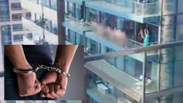 బాల్కనీలో నగ్నంగా నిల్చొని..