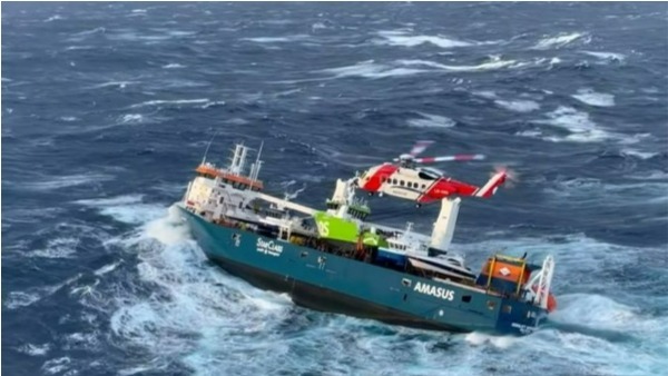 Dutch Cargo Ship Adrift off Norway twelve crew rescued Dutch Cargo Ship Adrift off Norway twelve crew rescued