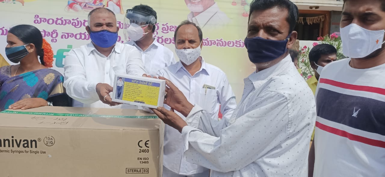 hindupur mla balakrishna sent 2000 covid kits to victims in own constituency