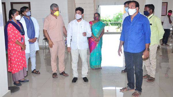 Vikarabad MLA and doctor Methuku Anand visits Isolation center