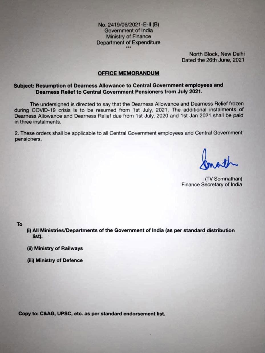 fact check is it true central govt restored dearness allowance to employees