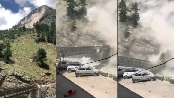 Himachal Pradesh landslide video: At least 9 tourists killed, bridge collapse, pm modi grief Himachal Pradesh landslide video: At least 9 tourists killed, bridge collapse, pm modi grief