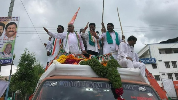 నిర్మల్ జిల్లాలో ఆందోళనలో పాల్గొన్న టీపీసీసీ చీఫ్ రేవంత్ రెడ్డి