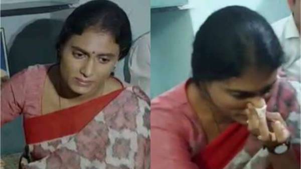 కంటతడి పెట్టిన షర్మిల...