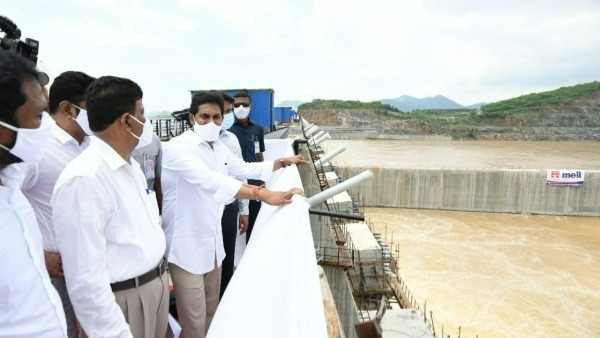 ys jagan aerial tour in polavaram project- 2023 kharif target for completion of works ys jagan aerial tour in polavaram project- 2023 kharif target for completion of works