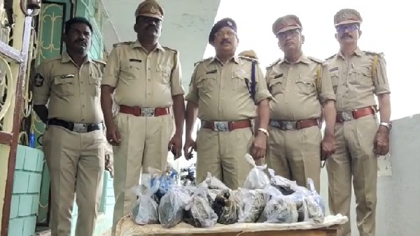 ప్రకాశం జిల్లాలో 24 లక్షల విలువైన గంజాయిని పట్టుకున్న పోలీసులు ప్రకాశం జిల్లాలో 24 లక్షల విలువైన గంజాయిని పట్టుకున్న పోలీసులు