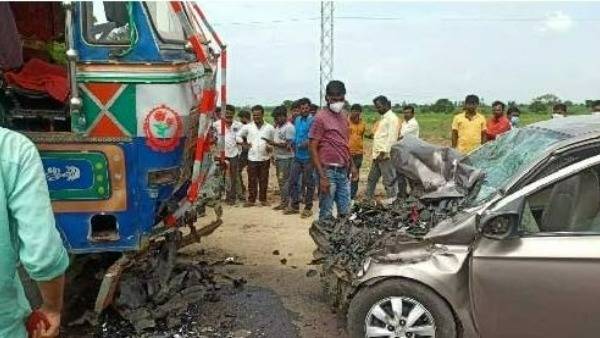 కారులోని ఐదుగురు అక్కడికక్కడే మృతి..