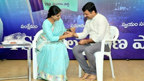 YSRTP Chief YS Sharmila tied rakhis to her party leaders on the occasion of Rakshabandhan