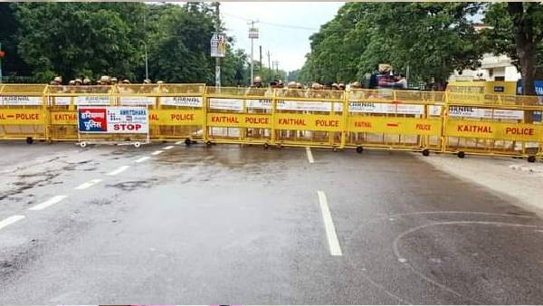 farmers start march in haryanas karnal after failure of talk with officials 