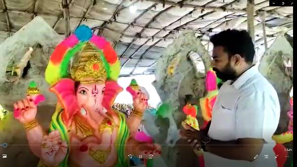 Viral Video: young man complain ganesh idol against jagan regimes restrictions on ganesh chaturthi Viral Video: young man complain ganesh idol against jagan regimes restrictions on ganesh chaturthi