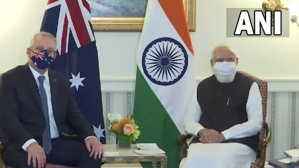 PM Modi meets Australian PM Scott Morrison PM Modi meets Australian PM Scott Morrison