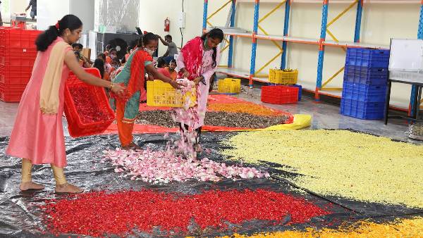 శ్రీవారికి అలంకరిస్తున్న పువ్వులు శ్రీవారికి అలంకరిస్తున్న పువ్వులు