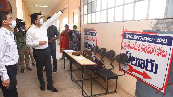 all set for ap mptc and zptc election counting tomorrow, covid 19 vaccine is must for staff