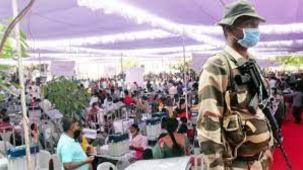 భారీ బందోబస్తు ఏర్పాటు భారీ బందోబస్తు ఏర్పాటు