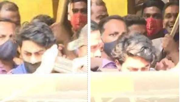  ఆర్థర్ రోడ్ జైలు వద్ద షారూక్ ఖాన్ బాడీ గార్డ్ .. రేంజ్ రోవర్ లో ఫైవ్ స్టార్ హోటల్ కు