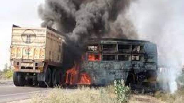 At least 12 killed in collision between bus and truck in Rajasthan, PM Modi announces an exgratia At least 12 killed in collision between bus and truck in Rajasthan, PM Modi announces an exgratia