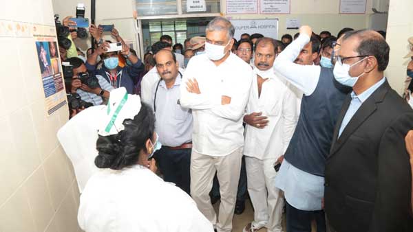 వ్యాక్సినేషన్ లోనూ తెలంగాణా ముందంజ వ్యాక్సినేషన్ లోనూ తెలంగాణా ముందంజ