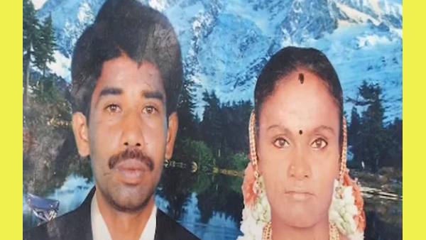  చేతికి చిక్కినవాటితో కొట్టుకుంటున్న దంపతులు