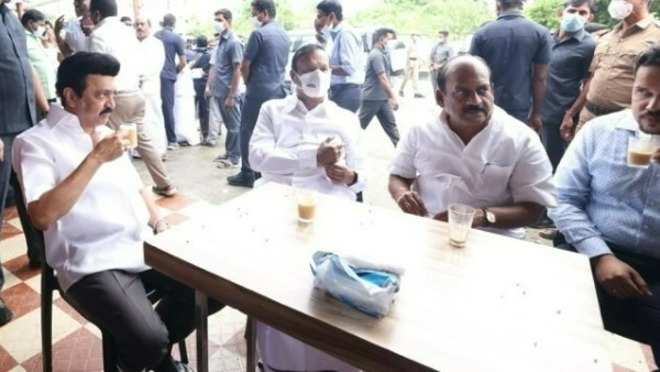  రోడ్డు పక్కన టీస్టాల్ దగ్గర కారు నిలిపేసిన సీఎం