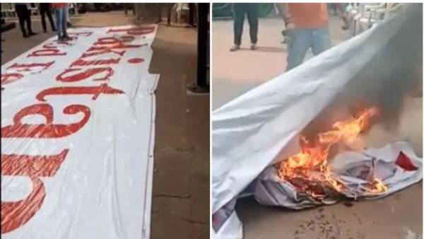 Bajrang Dal removes ‘Pakistani food festival’ banner from Surat restaurant Bajrang Dal removes ‘Pakistani food festival’ banner from Surat restaurant