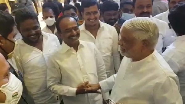 స్నేహం స్నేహమే.. రాజకీయం రాజకీయమే.. ఈటలను మనస్పూర్తిగా పలకరించిన కేకే
