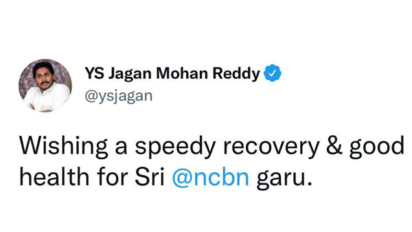ys jagan wishes for speedy recovery of opposition leader chandrababu from covid 19