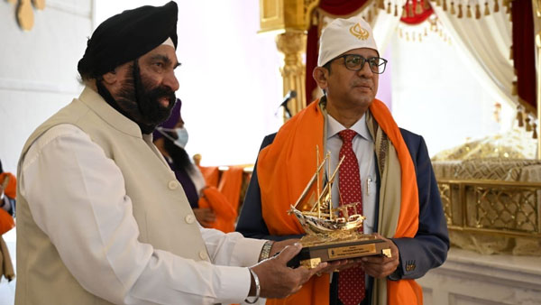 CJI NV Ramana with supreme judges offered their obeisance at the Guru Nanak Durbar in Dubai CJI NV Ramana with supreme judges offered their obeisance at the Guru Nanak Durbar in Dubai