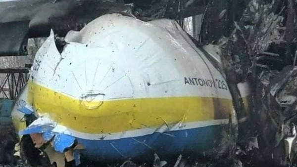 Russian State TV released a footage of Remains of the AN-225 from Gostomel Airport, Kyiv. Russian State TV released a footage of Remains of the AN-225 from Gostomel Airport, Kyiv.