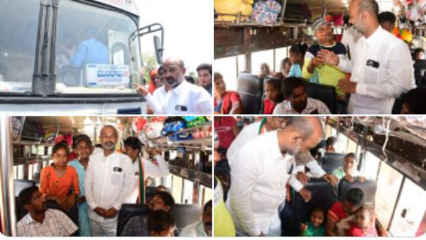 పాలమూరు వలసలు ఆగలేదు..: ముంబైకి వెళ్లే బస్సు వద్ద బండి సంజయ్