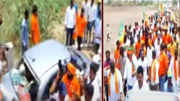 ఇటిక్యాల మండలం వేముల గ్రామంలో బండి సంజయ్ పాదయాత్రలో ఉద్రిక్తత 