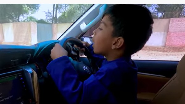 ఏకంగా SUV నడిపేశాడు 