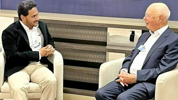 Chief Minister Jagan meets with Claus Schwab in Davos
