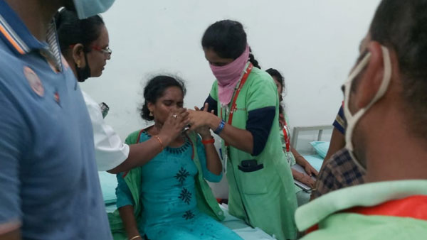 workers hospitalized in ammonium gas leak incident in porus factory in brandics sez in ap