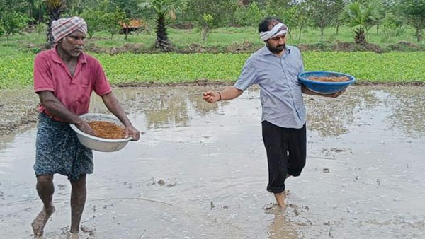 సాగు పనుల్లో బిజీ అయిన మంగళగిరి ఎమ్మెల్యే ఆర్కే