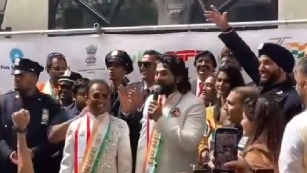 Tollywood actor Allu Arjun participate in the annual India Day Parade in New York