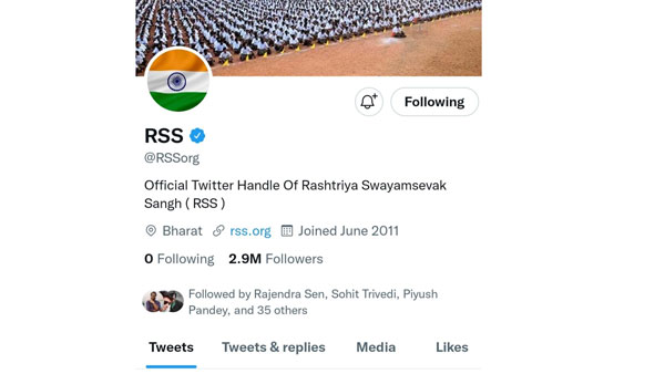 RSS social media accounts new profile pic is national flag-pm modis call honoured