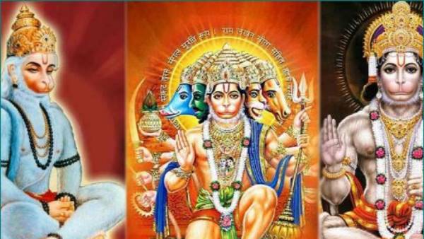 పనులలో విజయం కోసం ఎగిరే భంగిమలో హనుమాన్