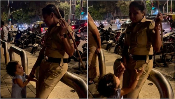 కాప్ చేతిలో కర్ర..