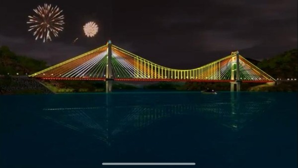 దేశంలో తొలిసారి కేబుల్, సస్పెన్షన్ ఐకానిక్ బ్రిడ్జి