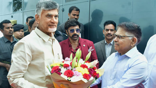 Balakrishnas Unstoppable show with Chandrababu and Nara Lokesh-attend shoot today in hyderabad Balakrishnas Unstoppable show with Chandrababu and Nara Lokesh-attend shoot today in hyderabad