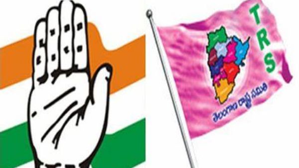 కాంగ్రెస్, టీఆర్ఎస్ ల మధ్య ఘర్షణ , ఉద్రిక్తత