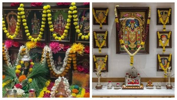 పూజగదిలో విరిగిపోయిన విగ్రహాలు 