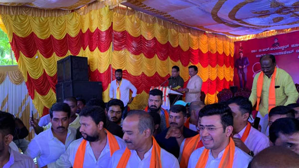 bengaluru bjp leaders participation in rowdy event put state and police in trouble bengaluru bjp leaders participation in rowdy event put state and police in trouble