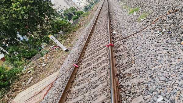 sabari express narrowly escaped accident as iron rod tied across railway track in guntur