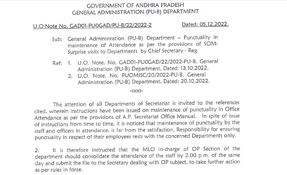 jagan regime serious on state secretariat employees punctuality-issued key orders